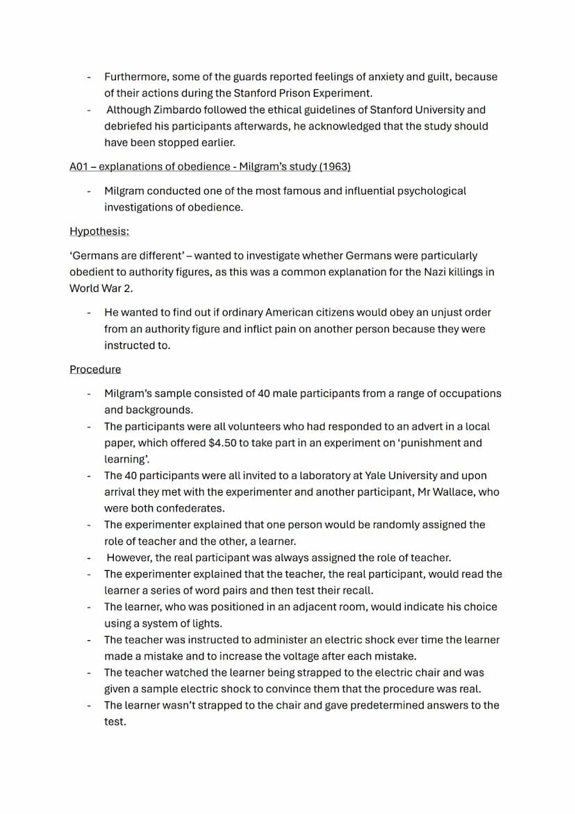 Social influence topic notes
A01 Conformity
What is conformity? -a change in a person's behaviour or opinions because of real or
imagined so