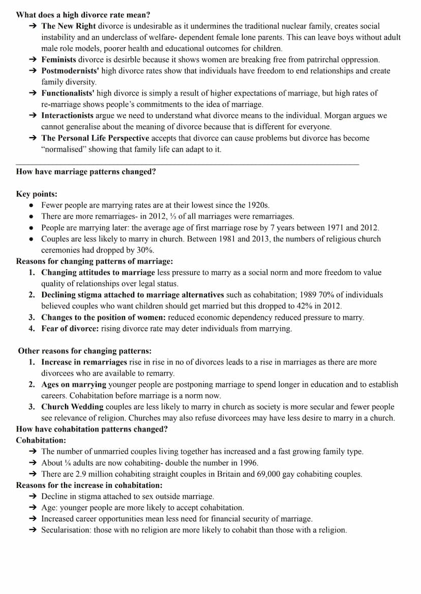 Families and households - Changing family patterns
How have marriage and divorce rates changed since the 1930s?
Key points:
→ The number of 
