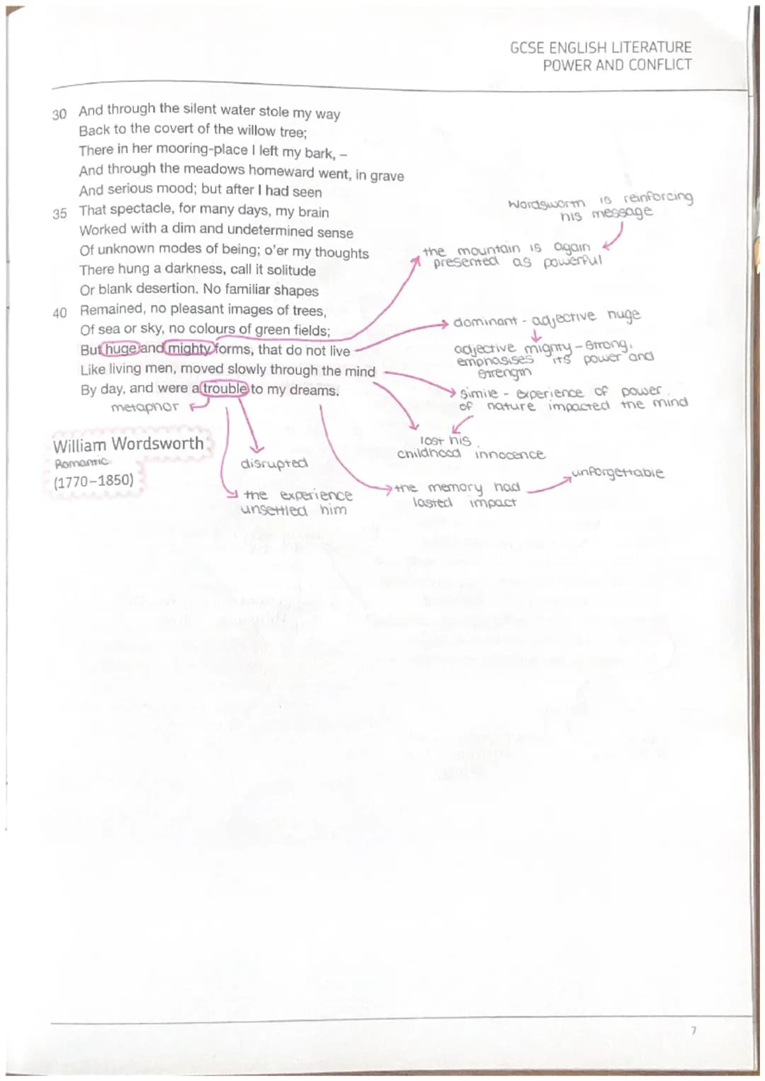 Style of Epic poem narrative Structure
1
Extract from, The Prelude
5
One summer evening (led by her) I found
A little boat tied to a willow 