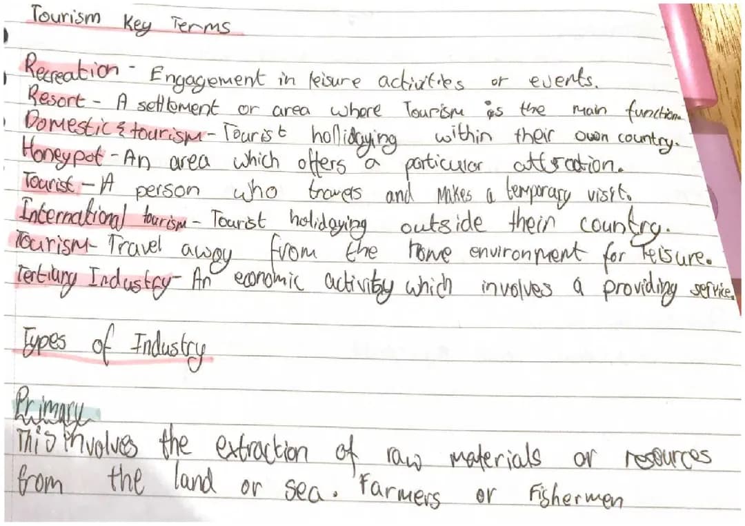 Tourism Notes