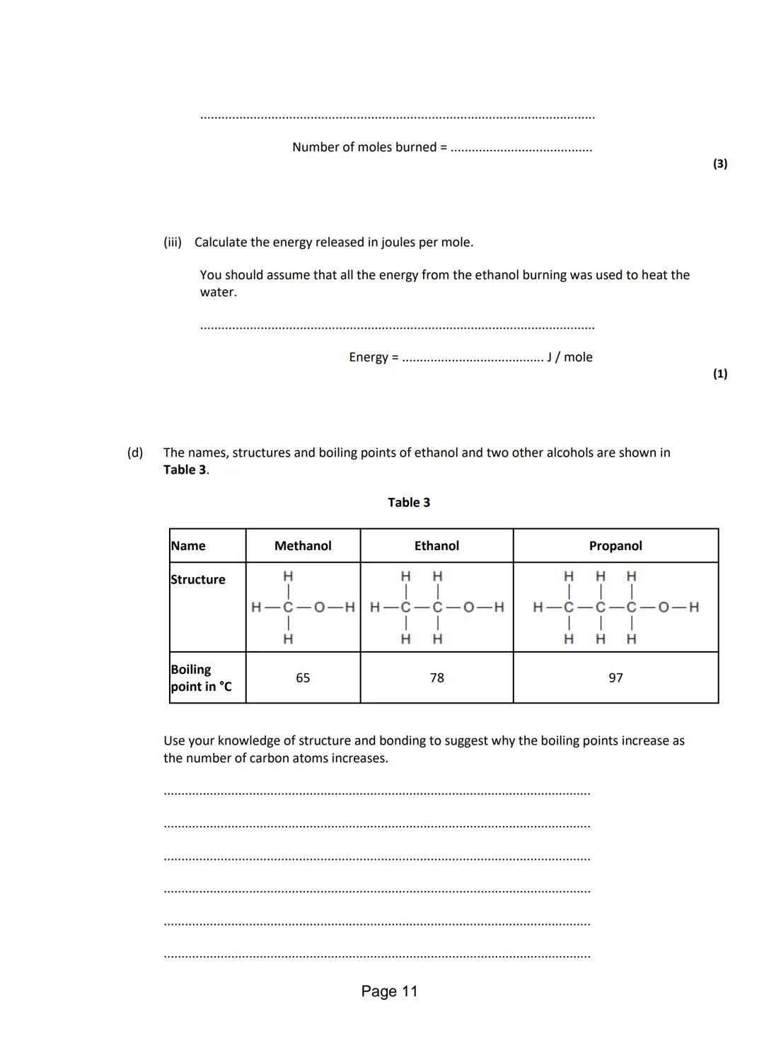 Q1.This question is about different substances and their structures.
(a) Draw one line from each statement to the diagram which shows the st