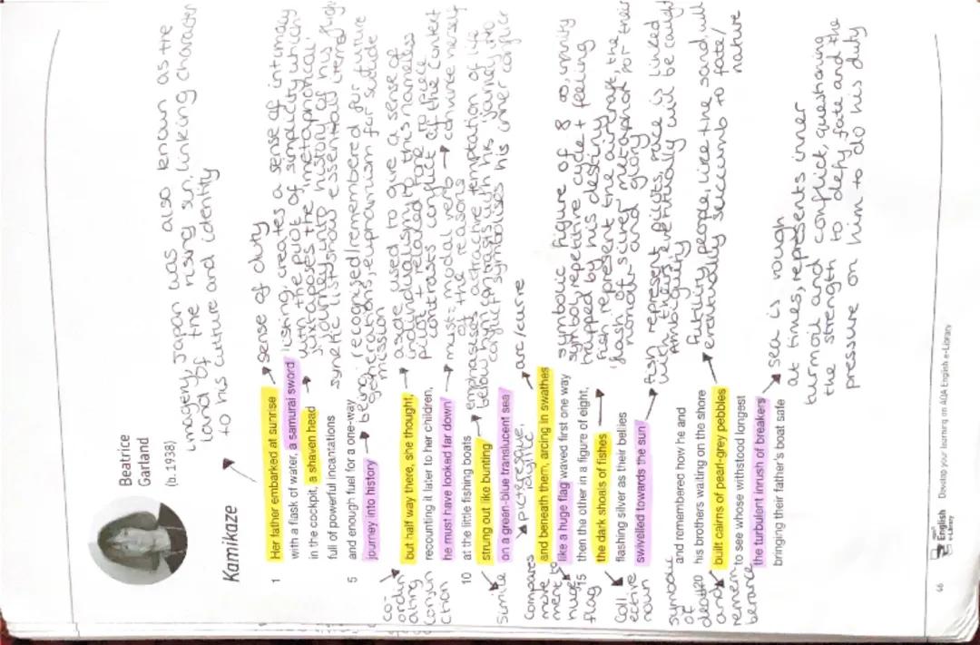 Kamikaze poem annotated 