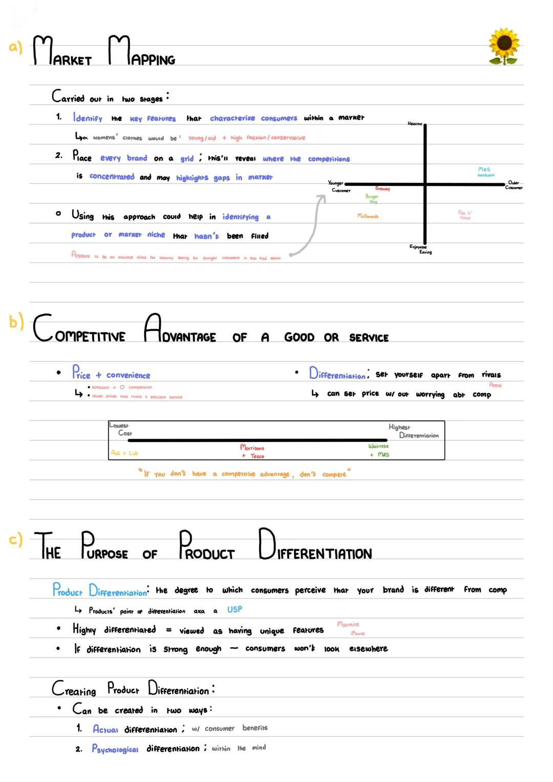 a) MARKET MAPPING
Carried out in two stages
1. Identify the Key Features that characterize consumers within a marker
Lex womens' clothes wou
