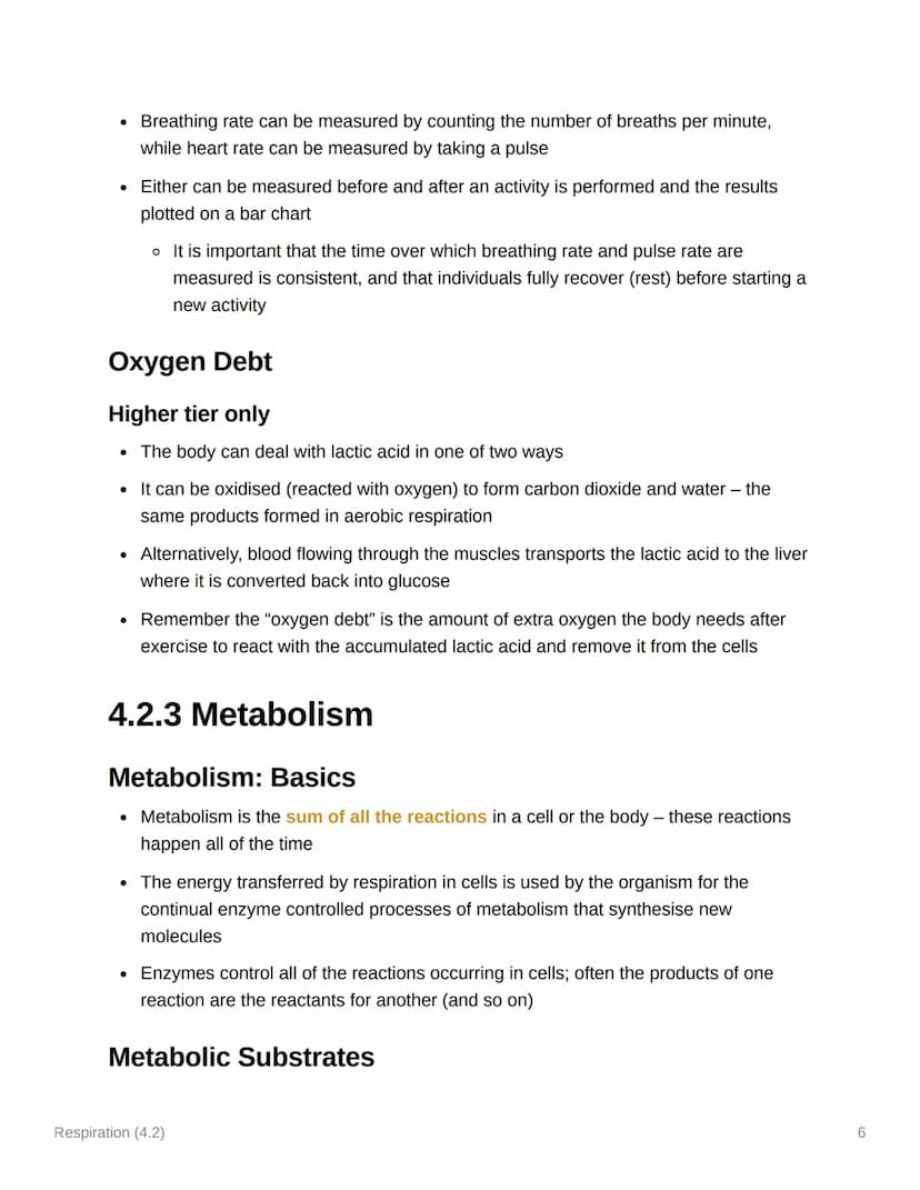 Respiration (4.2)
4.2.1 Aerobic & Anaerobic Respiration
Respiration: Principles
• Cellular respiration is an exothermic reaction which is co