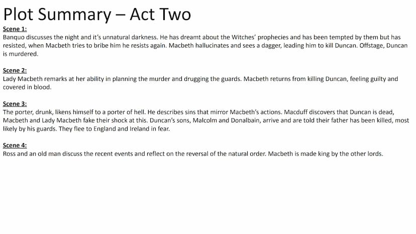 
<h3 id="scene1">Scene 1:</h3>
<p>The play opens with a meeting of three witches, who arrange to meet Macbeth. This is the first mention of 