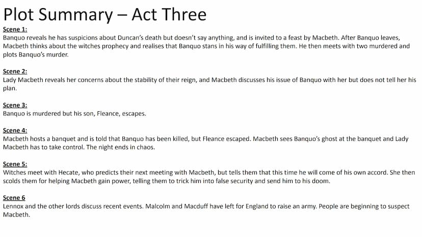 
<h3 id="scene1">Scene 1:</h3>
<p>The play opens with a meeting of three witches, who arrange to meet Macbeth. This is the first mention of 