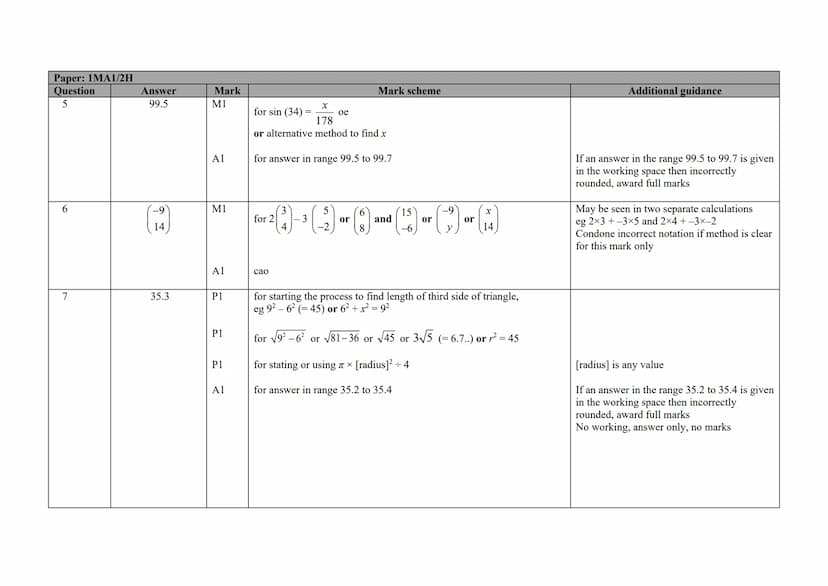 P Pearson
Edexcel
Mark Scheme (Results)
November 2020
Pearson Edexcel GCSE
In Mathematics (1 MA1)
Higher (Calculator) Paper 2H Edexcel and B