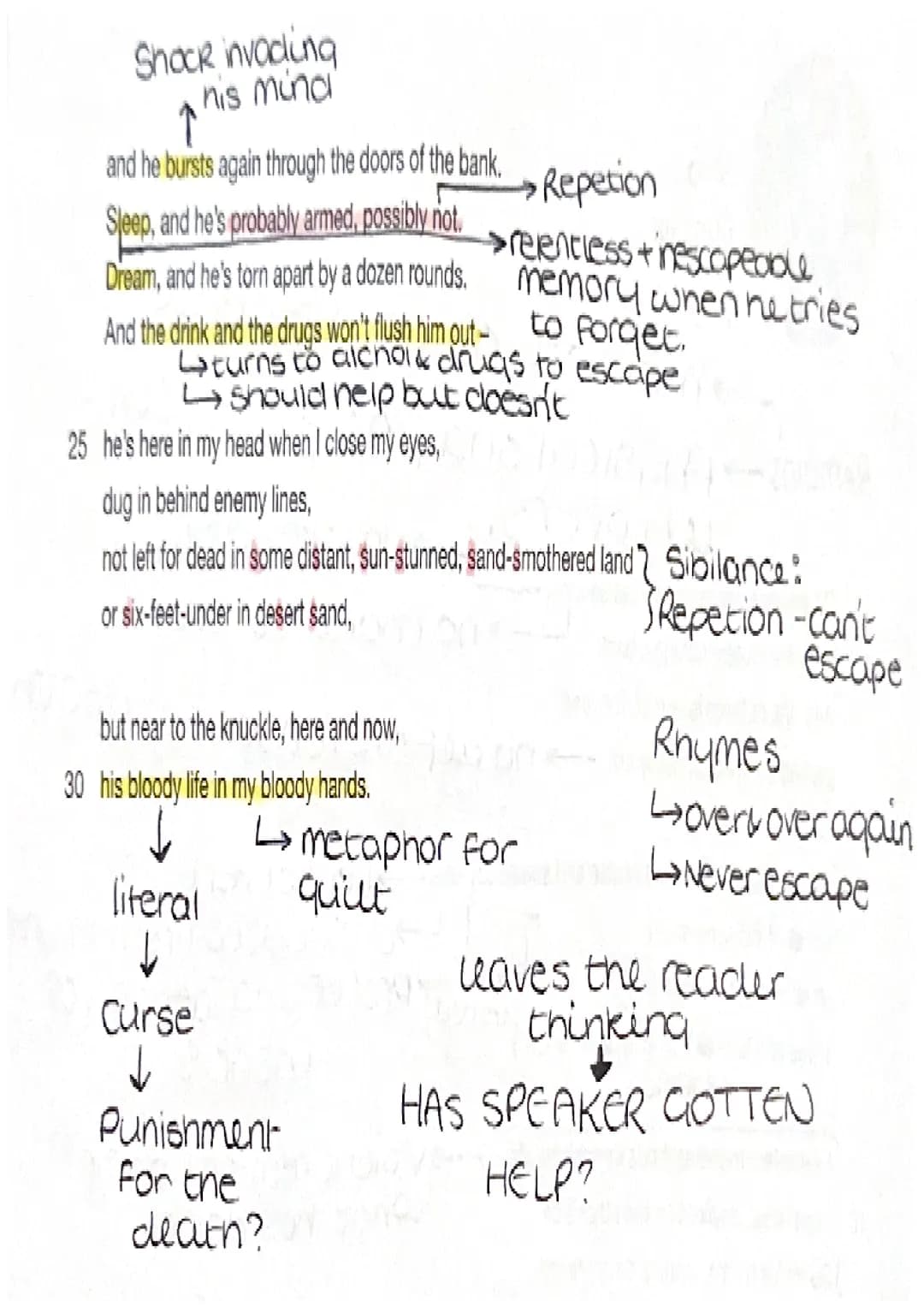 1
Simon
Armitage
(b. 1963)
Remains
On another occasion, we get sent out-
to tackle looters raiding a bank.
And one of them legs it up the ro