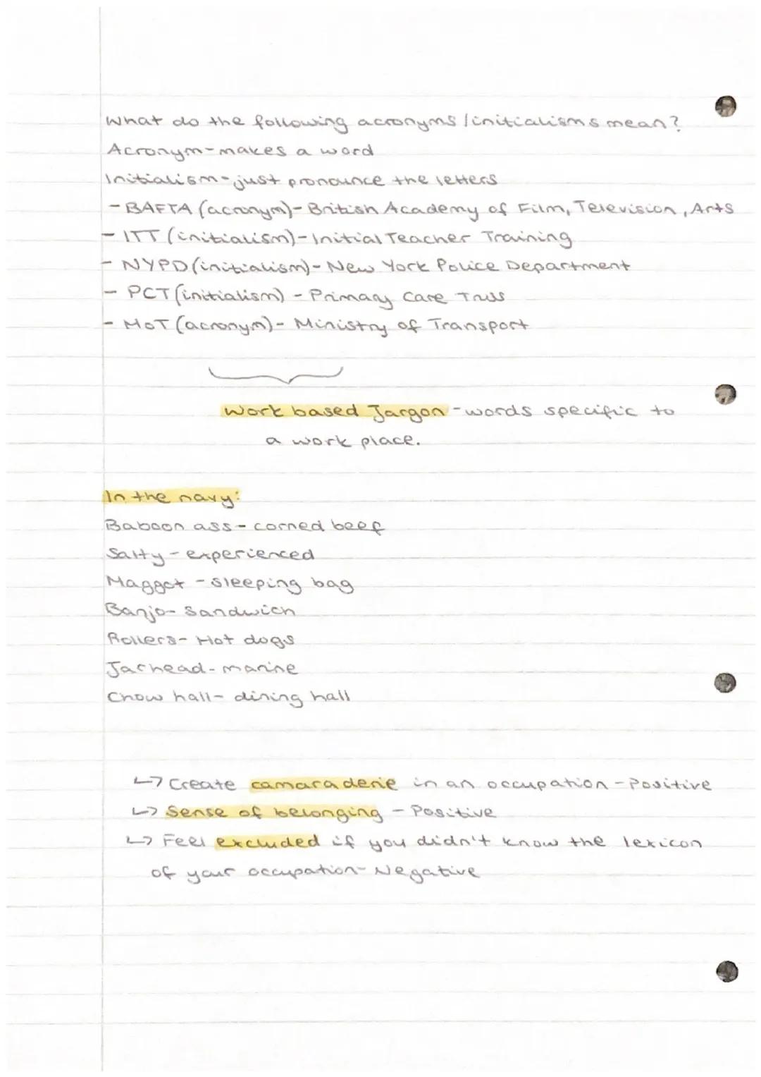 LANGUAGE & OCCUPATION
Linguistic Divergence - We use the way we speak to
distance ourselves from our conversation partner, a
Linguistic tool