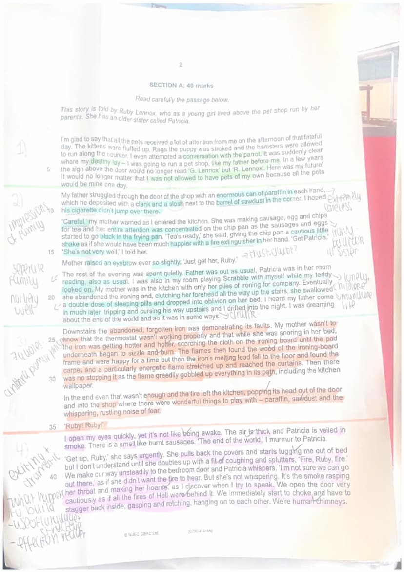 SECTION A: 40 marks
Read carefully the passage in the separate Resource Material. Then answer all the questions
below.
0
0
0
The story in th