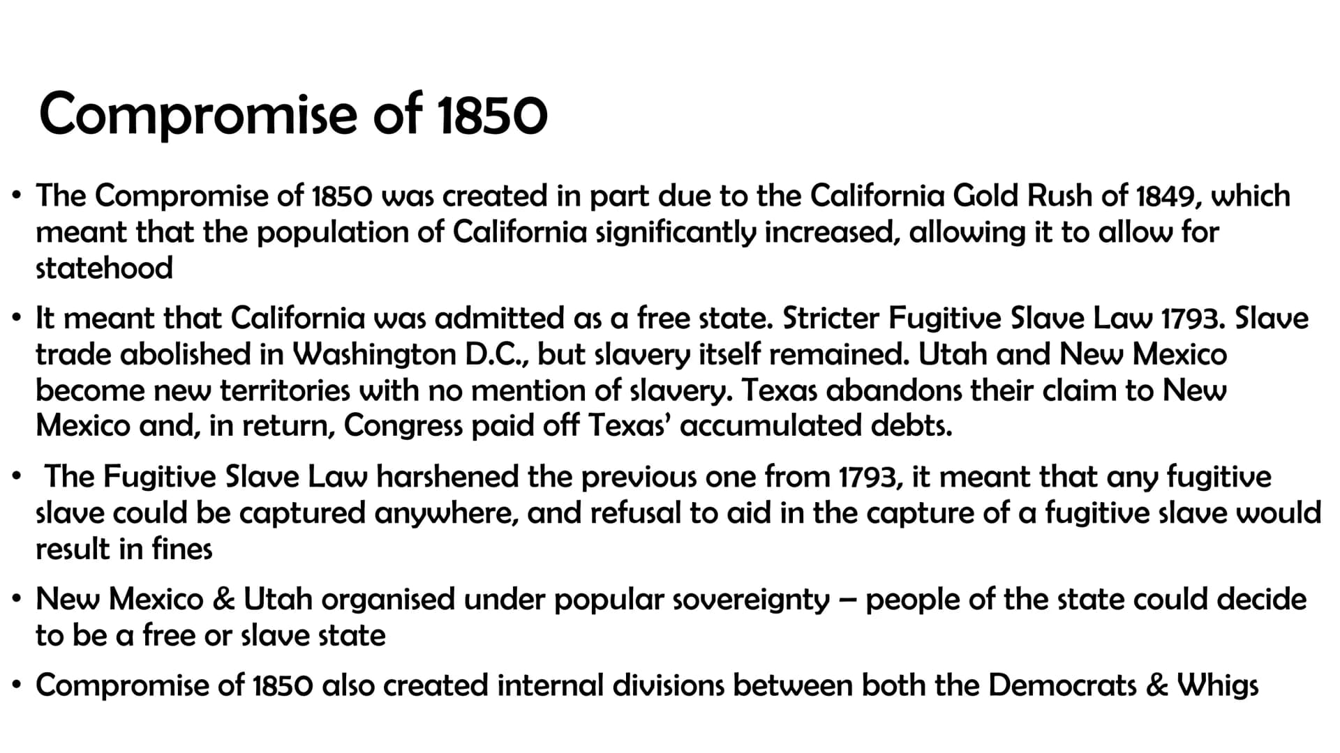 # America: A Nation Divided

# Coverall

AQA A-Level History Option 2J
By Bailie Burnett # Y12 Content

Brief Summaries of key events c1845 