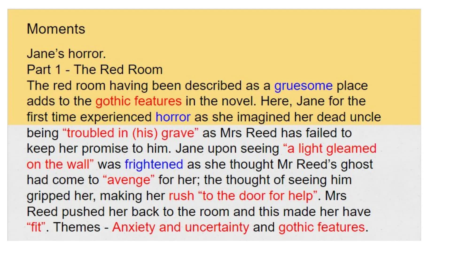 Jane Eyre
Quotations
English Lit - Modern Literature Themes in Jane Eyre
• Love
● Social class
• Religion
Gender relations
●
Home and belong