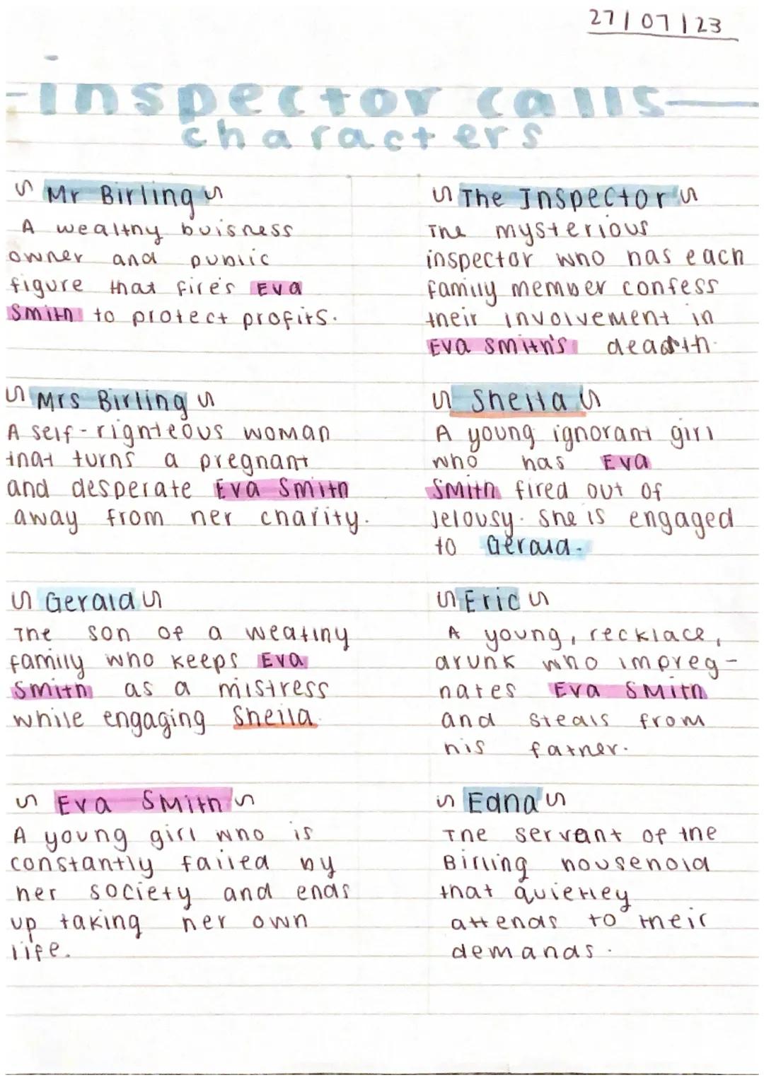 Eva Smith...
this girl. Eva smith, was
had
a 10E to
one of them, she'd
say- far too
much-so she
(Mr Buling)
workers demanding
indusula
emplo