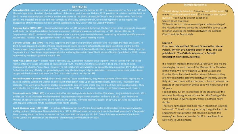 ●
●
AQA A Level History 2L
Italy and Fascism c.1900 – 1945
Part Two: Fascist Italy, 1926-1945
Unit 4: Fascist society, 1926-1940
Propaganda 