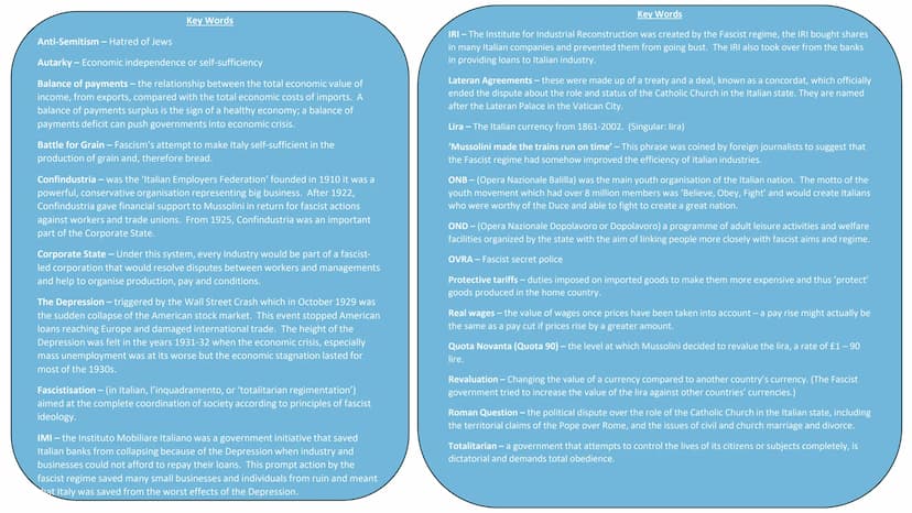 ●
●
AQA A Level History 2L
Italy and Fascism c.1900 – 1945
Part Two: Fascist Italy, 1926-1945
Unit 4: Fascist society, 1926-1940
Propaganda 