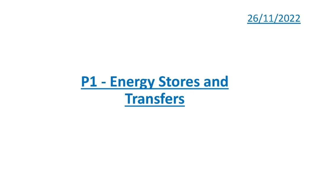 Energy Stores and Transfers Explained for Kids | Examples and KS2 to GCSE Guide