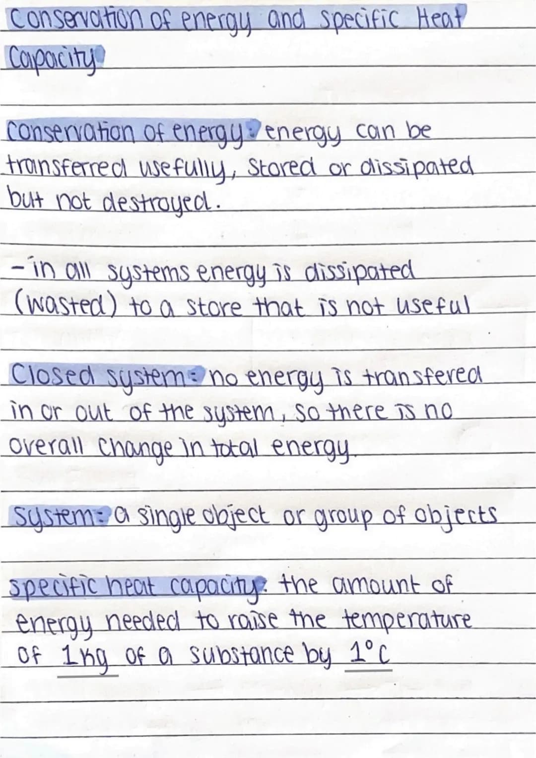TOPIC 1 Energy
Stores
1 kinetic energy
2. gravitational potential
3 elastic potential
4 electrostatic
5 thermal
Transfers
1 heating
2 mechan