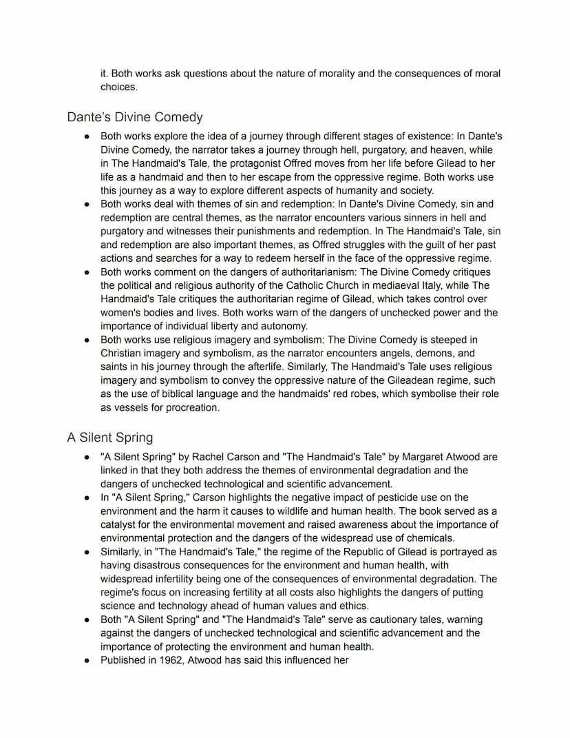 
<p>In both Margaret Atwood's The Handmaid's Tale and George Orwell's 1984, there is a common theme of totalitarianism, which encompasses a 