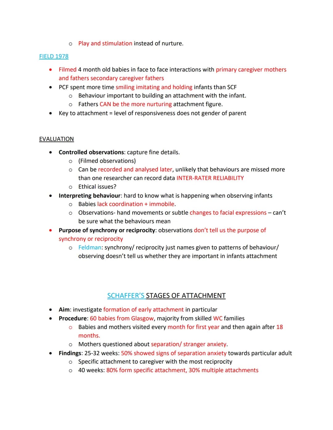 INTRODUCTION TO ATTACHMENT
SCHAFFERS STAGES OF ATTACHMENT
ROLE OF THE FATHER
ANIMAL STUDIES OF ATTACHMENT
EXPLANATIONS OF ATTACHMENT: LEARNI