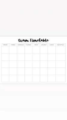 Know  Upcoming Exam Timetable template. thumbnail