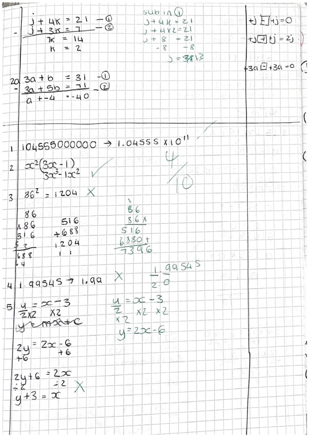 6/10/22
LO: to be able to solve simultaneousing equations graphically
cover up method=x+y=7
10 9 8 7 6 5 4 3 2
y=x-3
y=x-3
Sisic
check in y=