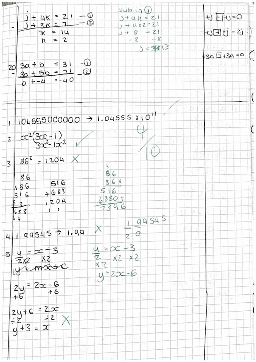 6/10/22
LO: to be able to solve simultaneousing equations graphically
cover up method=x+y=7
10 9 8 7 6 5 4 3 2
y=x-3
y=x-3
Sisic
check in y=