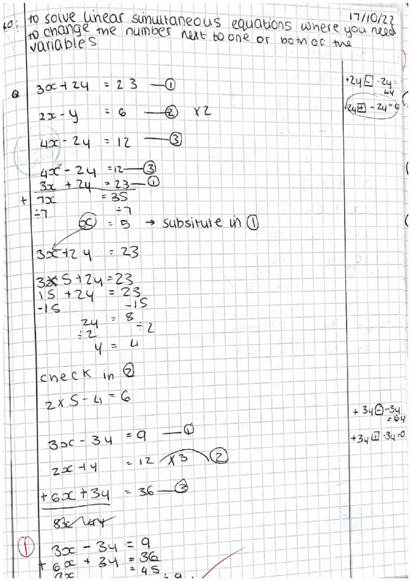 6/10/22
LO: to be able to solve simultaneousing equations graphically
cover up method=x+y=7
10 9 8 7 6 5 4 3 2
y=x-3
y=x-3
Sisic
check in y=