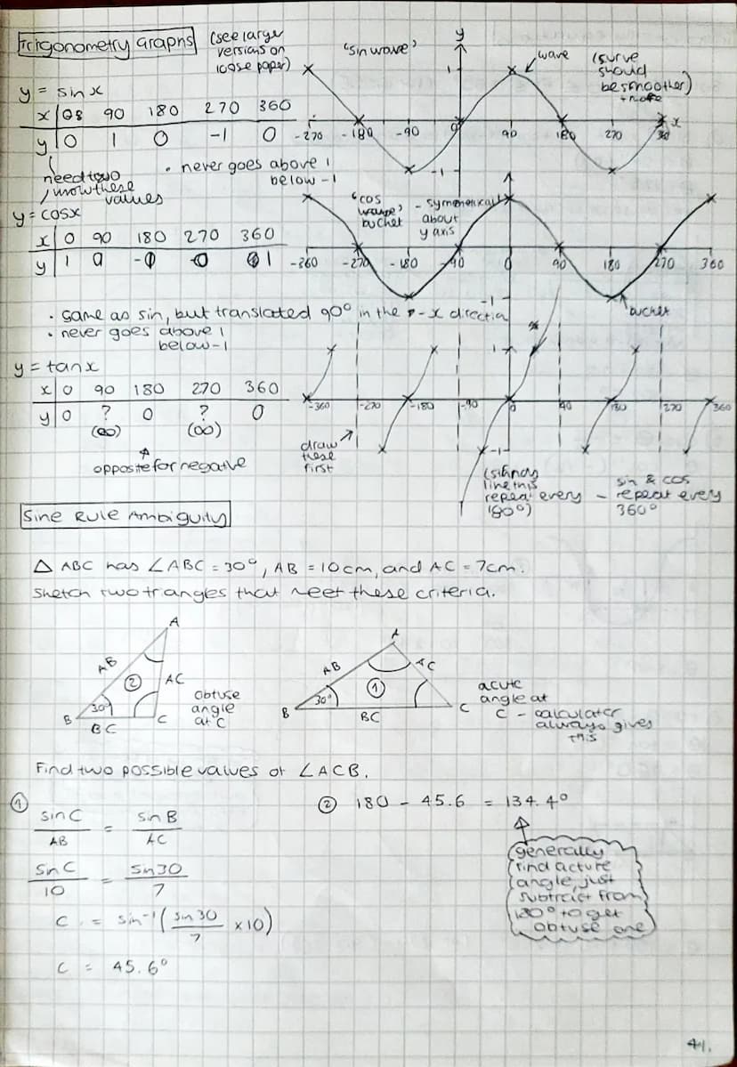 Trigonometry
The Sine Rule
A
PROOF
b
b
Examples
A
C
с
d
1720
P
a
76
1 find the length of the side x
C
750
10
C
the sine rule
(find sides!
an