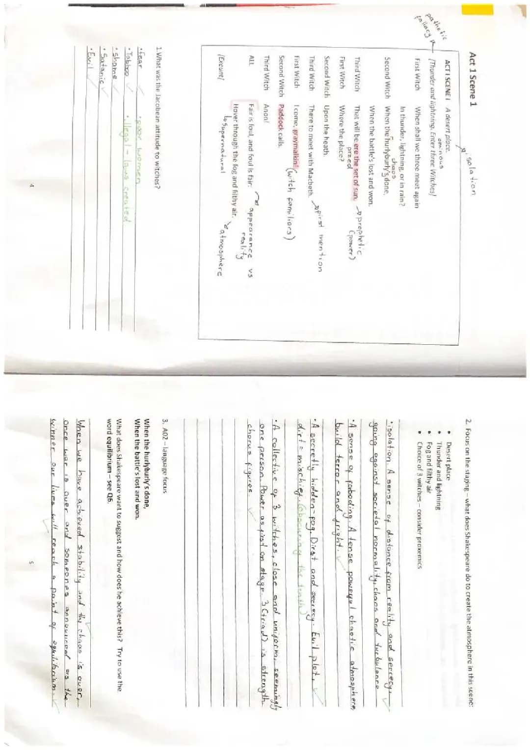 Macbeth Act 1: Annotations, Analysis, and Exam Prep - Easy PDF Guide