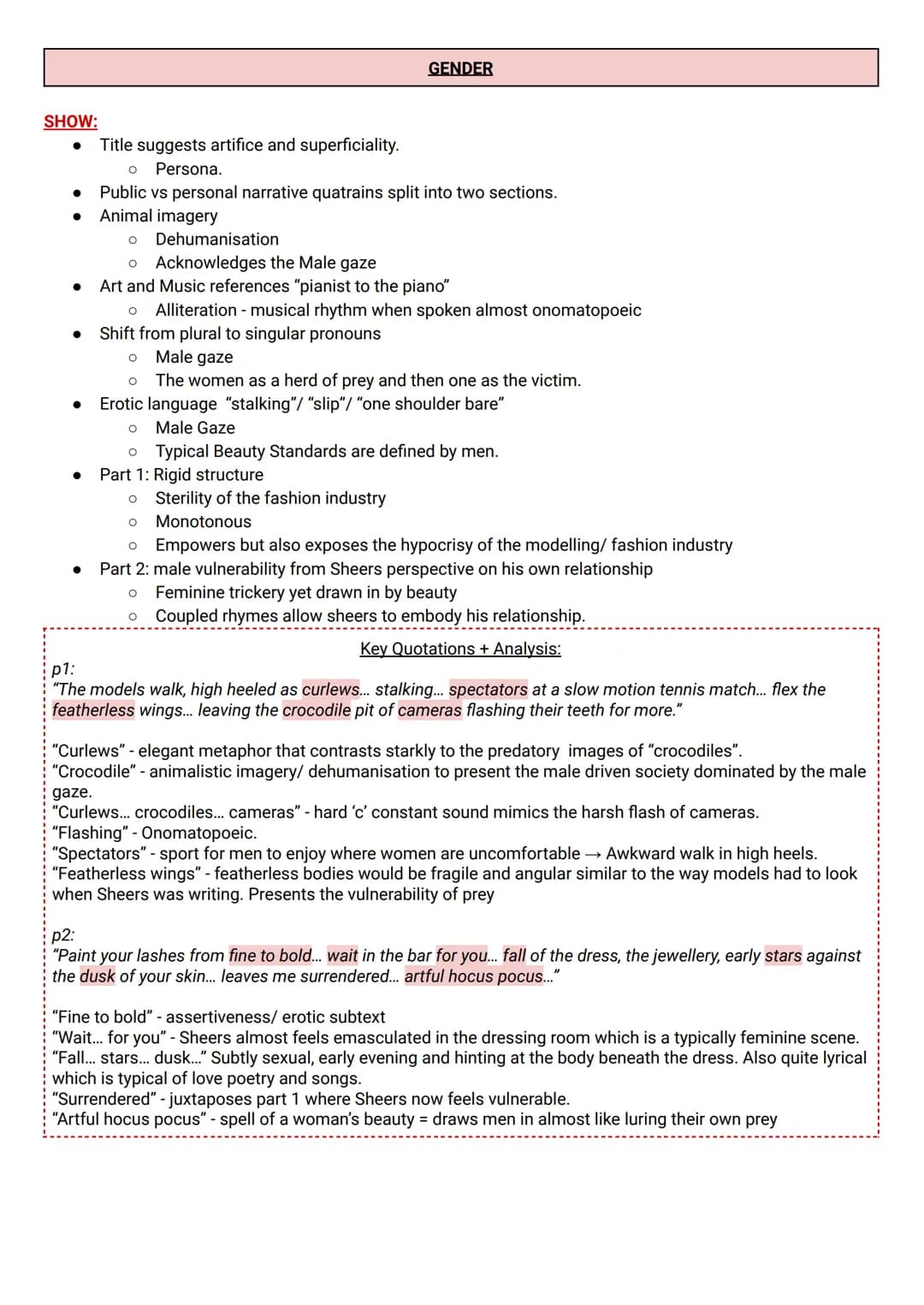 
<h2 id="skirridhillstudyguide">Skirrid Hill Study Guide</h2>
<p>The <strong>title</strong> of the poem "SHOW" suggests artifice and superfi