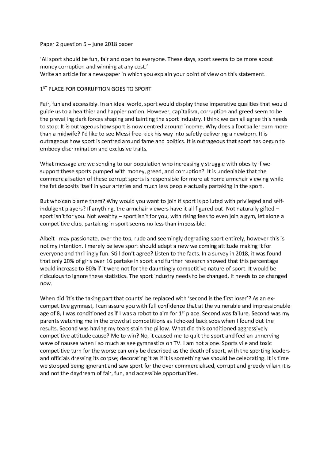English Language GRADE 9 Article