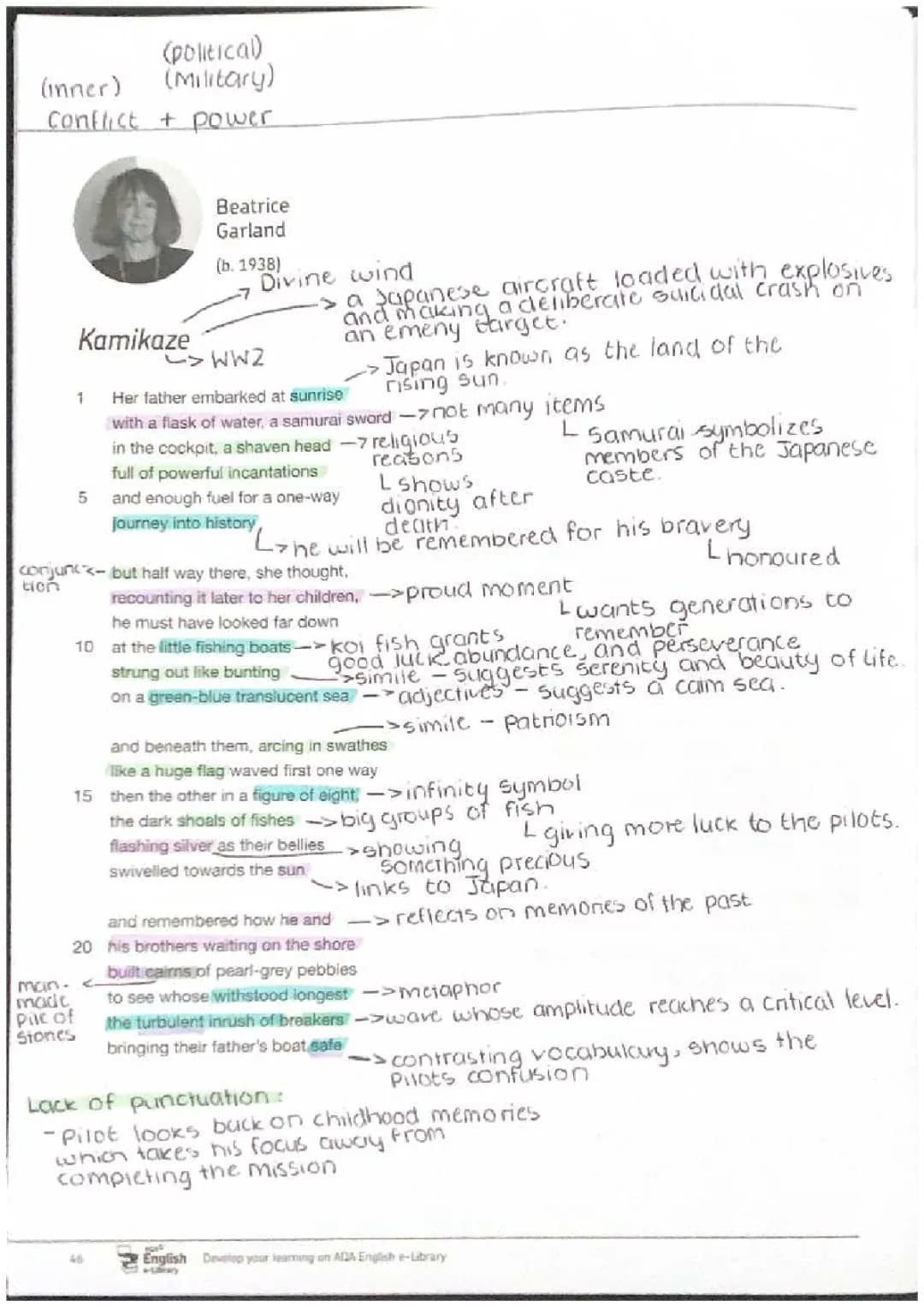 Kamikaze Poem Analysis & Quotes | Beatrice Garland PDF