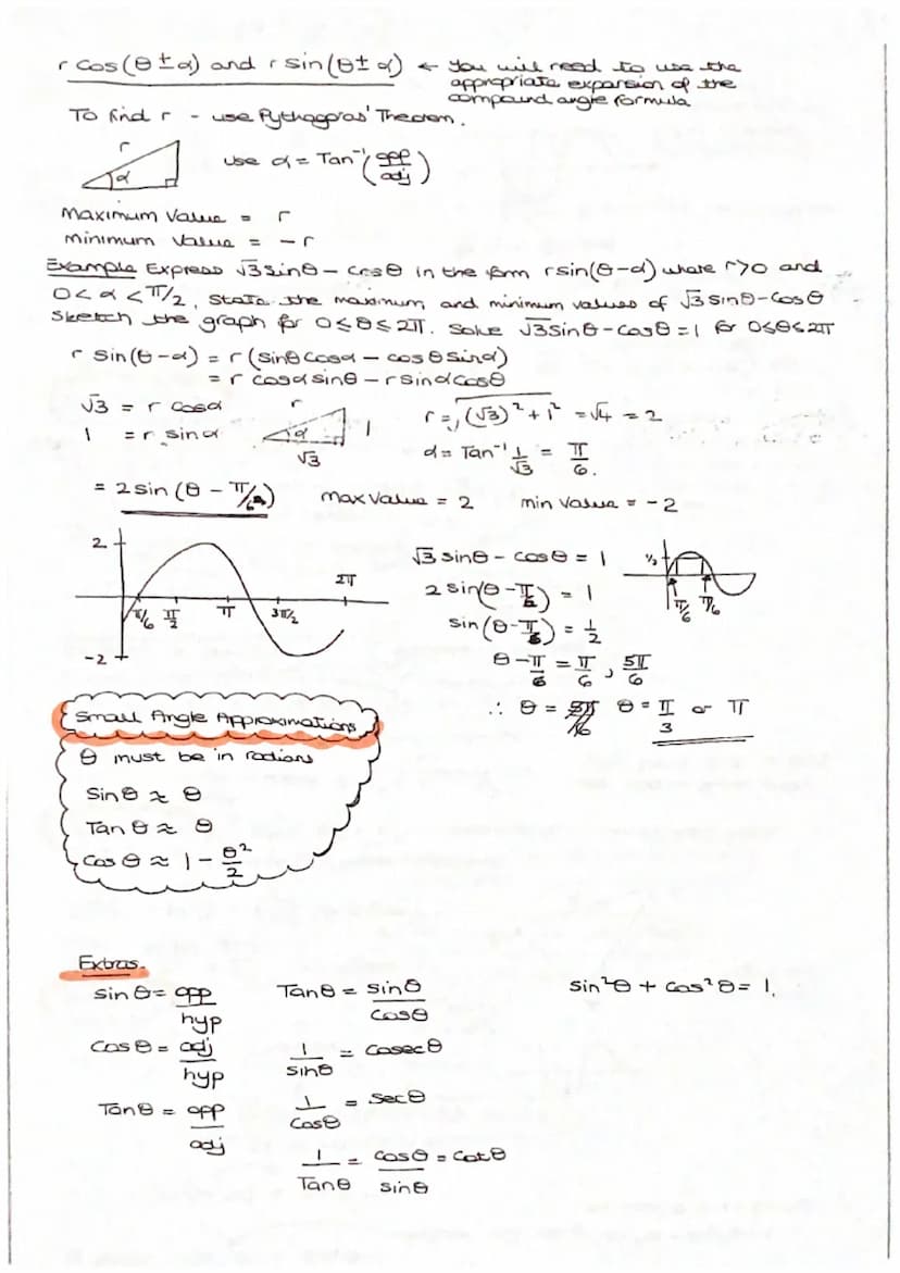 Basic Trig.
Special CasaD
√2
45°
Trig Graphs
A
1
y=sinz
g. Soke
180 360
b
sin x ==
as &
1
line =
P
and ISO
Frig Identities
ن ال ل او ر
Sон с
