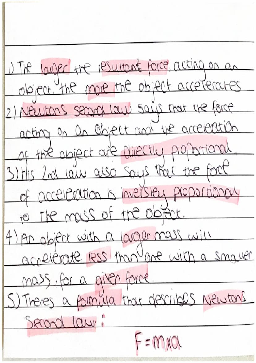 Newton 1st and 2nd
usi
(1) His
first low says that a resultant force
is needed to make something start to
move speed up or slow down.
(2) wh