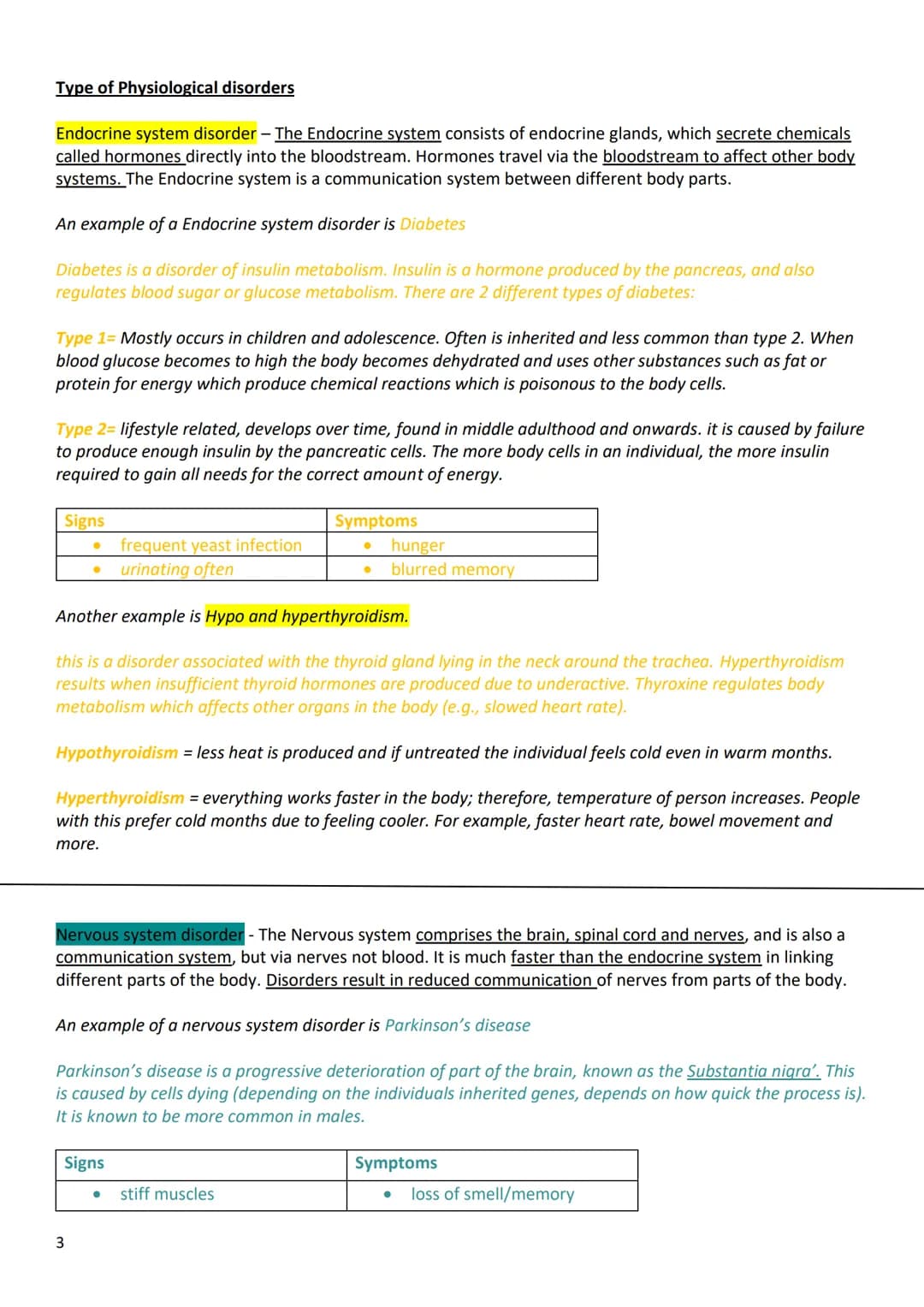 Unit 14: Physiological Diseases
Coursework unit:
LAA: Investigation of the causes and effects of physiological disorders
Physiological Disea