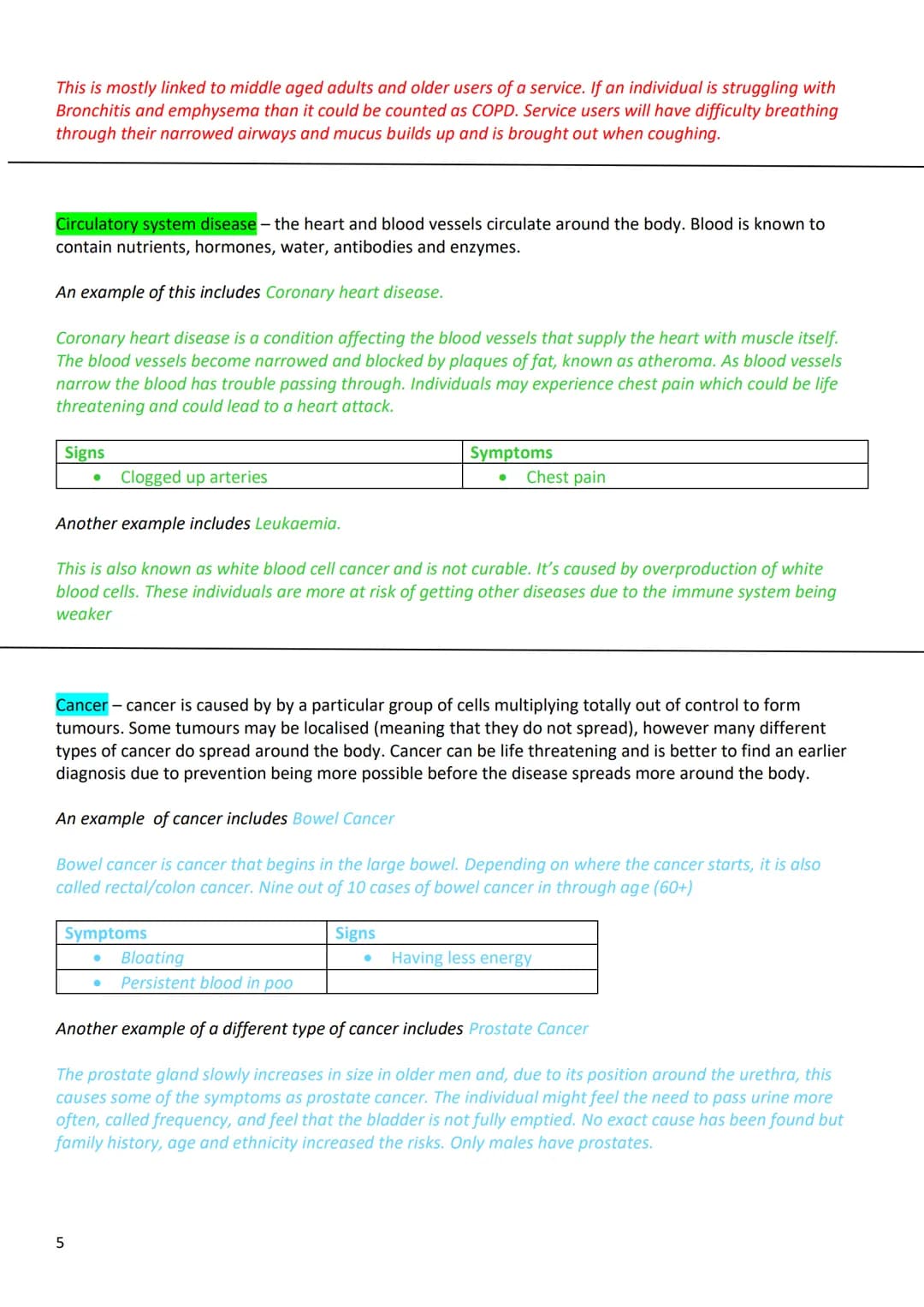 Unit 14: Physiological Diseases
Coursework unit:
LAA: Investigation of the causes and effects of physiological disorders
Physiological Disea