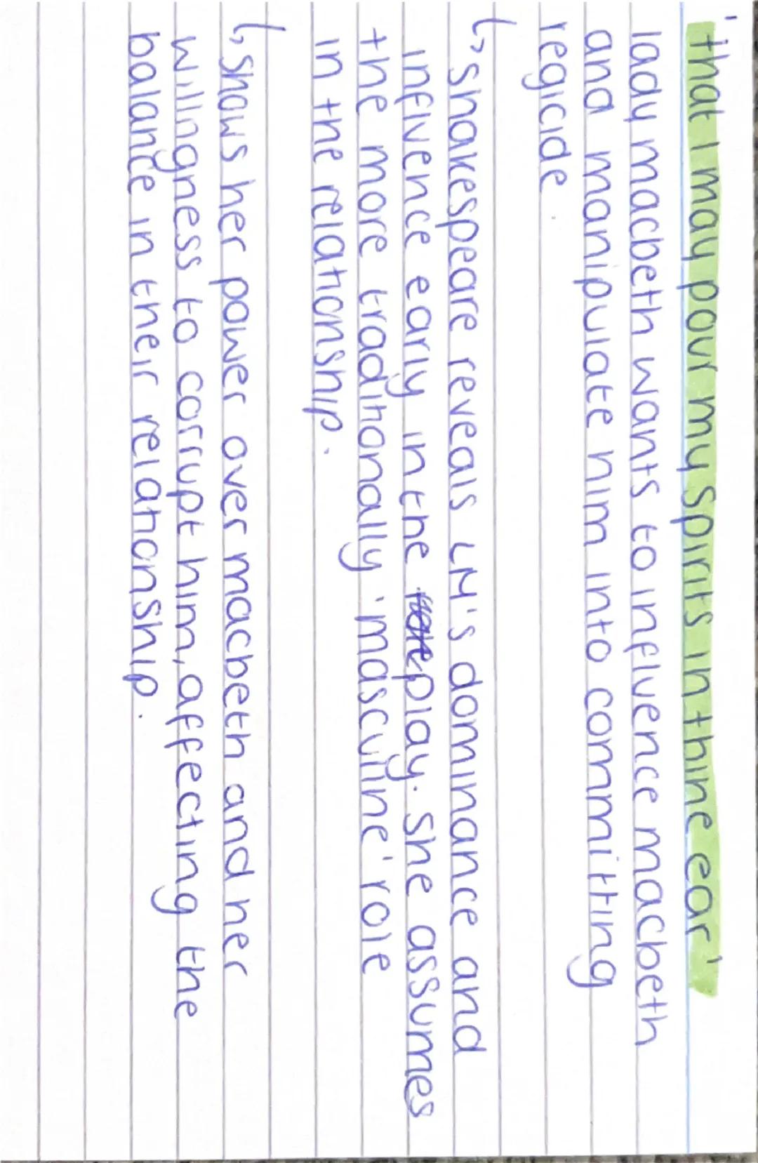 # MACBETH

THEME: RELATION-

SHIP

INCLUDES:: QUOTES
ANALYSIS
* WRITERS INTENT. 'my dearest partner of greatness..
refers to lady macbeth as