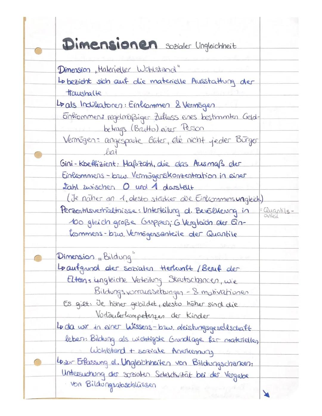 # Soziale Ungleichheit

Lo Definition: Soziale Ungleichheit

• dauerhaft ungleiche Verteilung von Ressourcen, die
im Rahmen einer Gesellscha