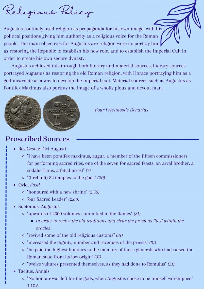 Augustus Presentation of the victory
at Actium
The Battle of Actium took place in 31 BCE, and ended the rivalry between
Octavian and Mark An