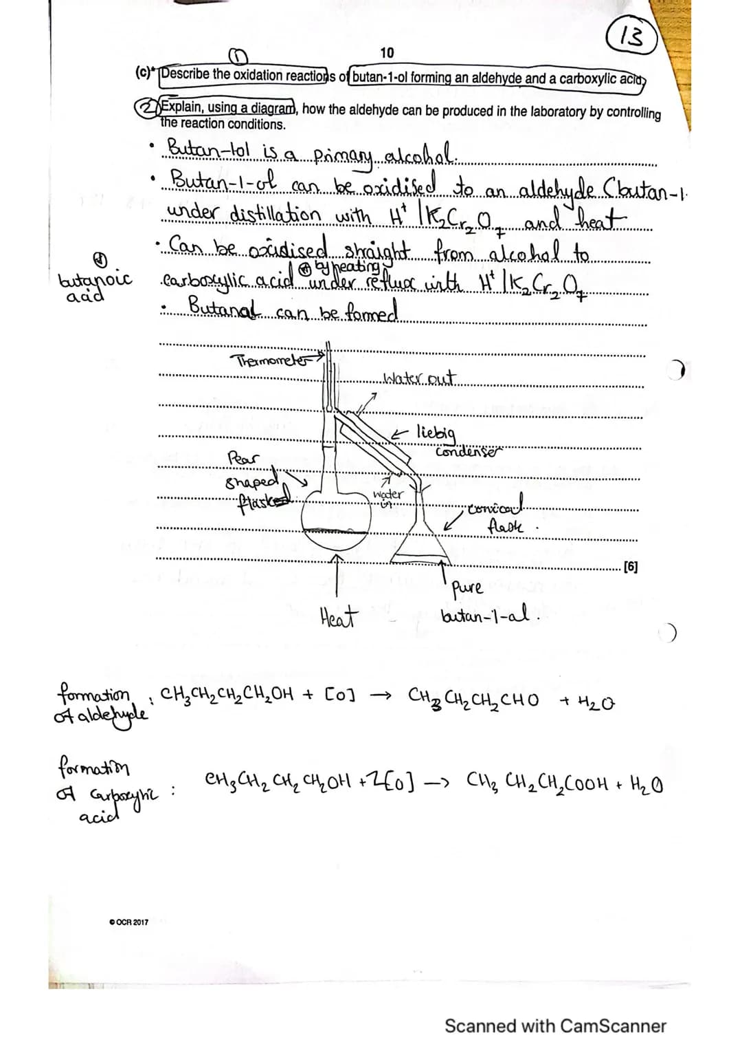6
(6
14
Organic compounds can be prepared in the laboratory using synthetic routes with two or more
stages.
(a) A student devises a two-stag