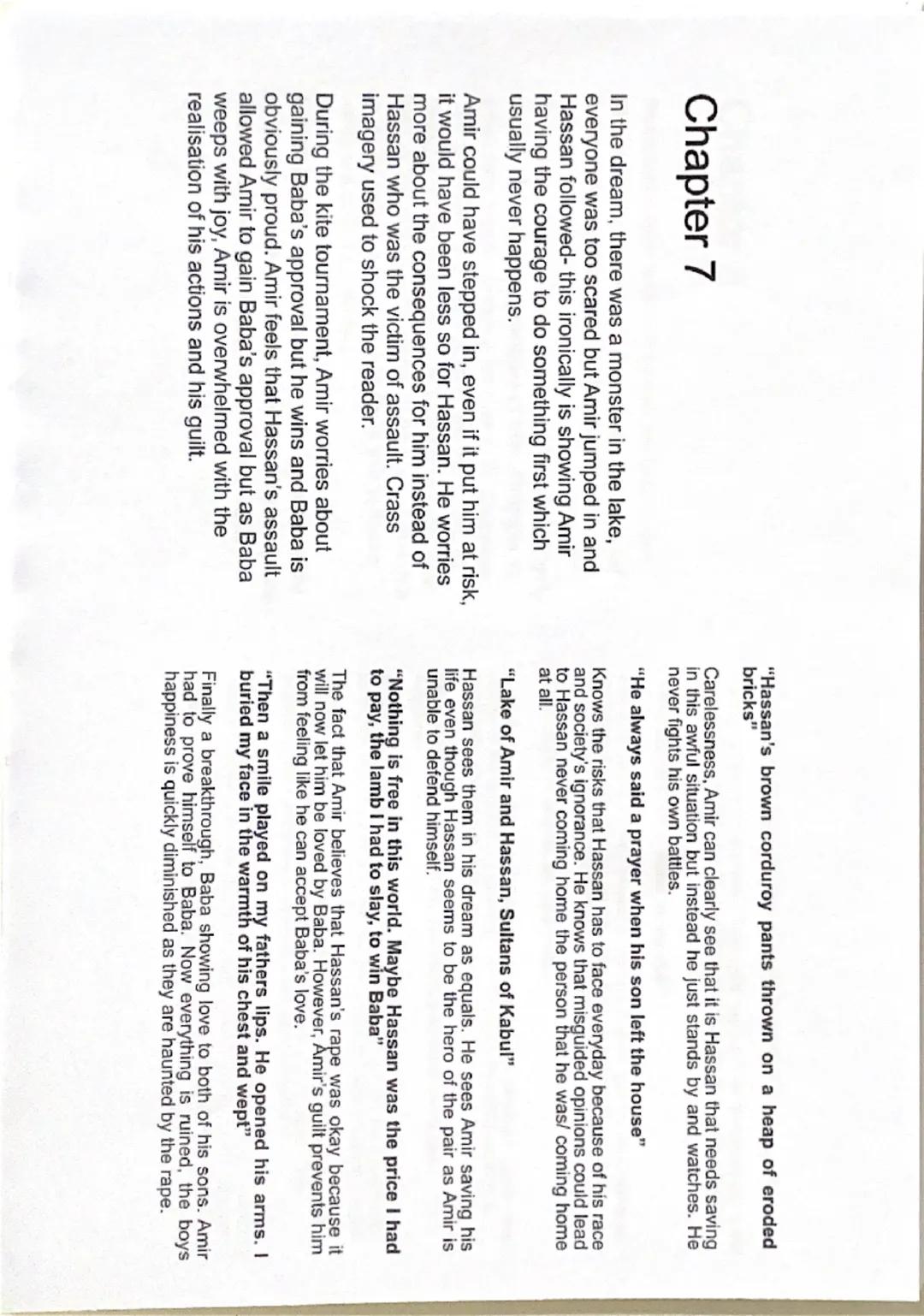 # Chapter 1

Amir gets a call from Rahim Khan about his
past and tells him to come back to
Afghanistan.

Rahim Khan seems to have some power