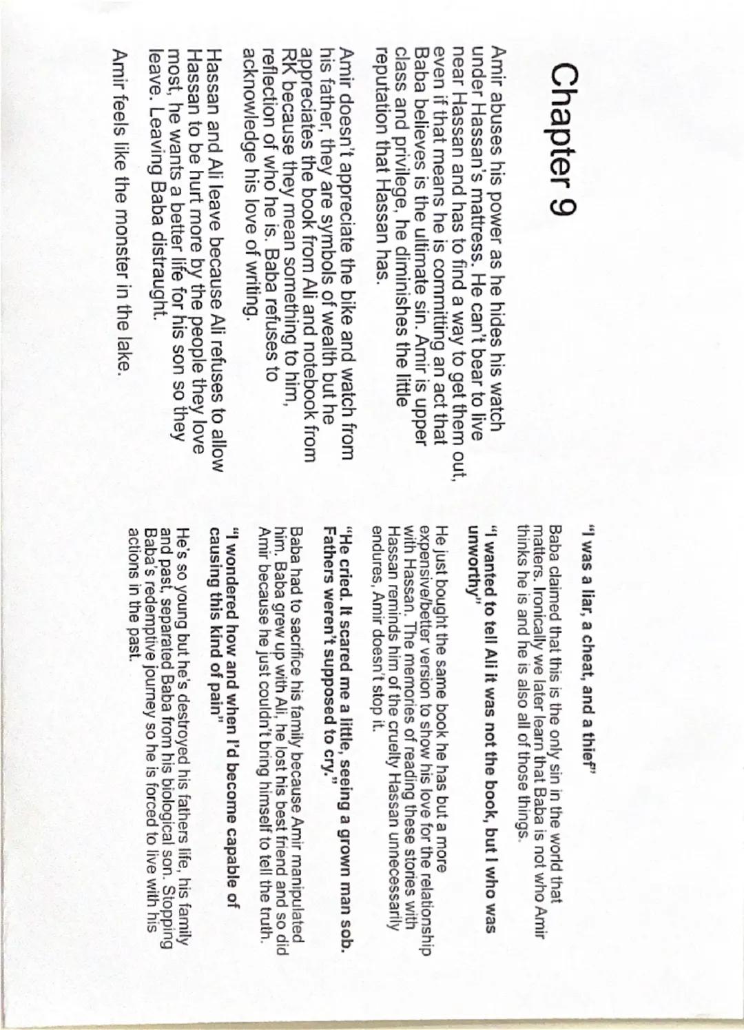 # Chapter 1

Amir gets a call from Rahim Khan about his
past and tells him to come back to
Afghanistan.

Rahim Khan seems to have some power