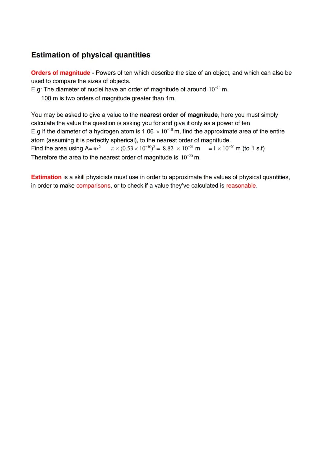 AQA Physics A-Level
Measurements and their Errors
Revision Notes Measurements and their errors
Uses of SI units and their prefixes
SI units 