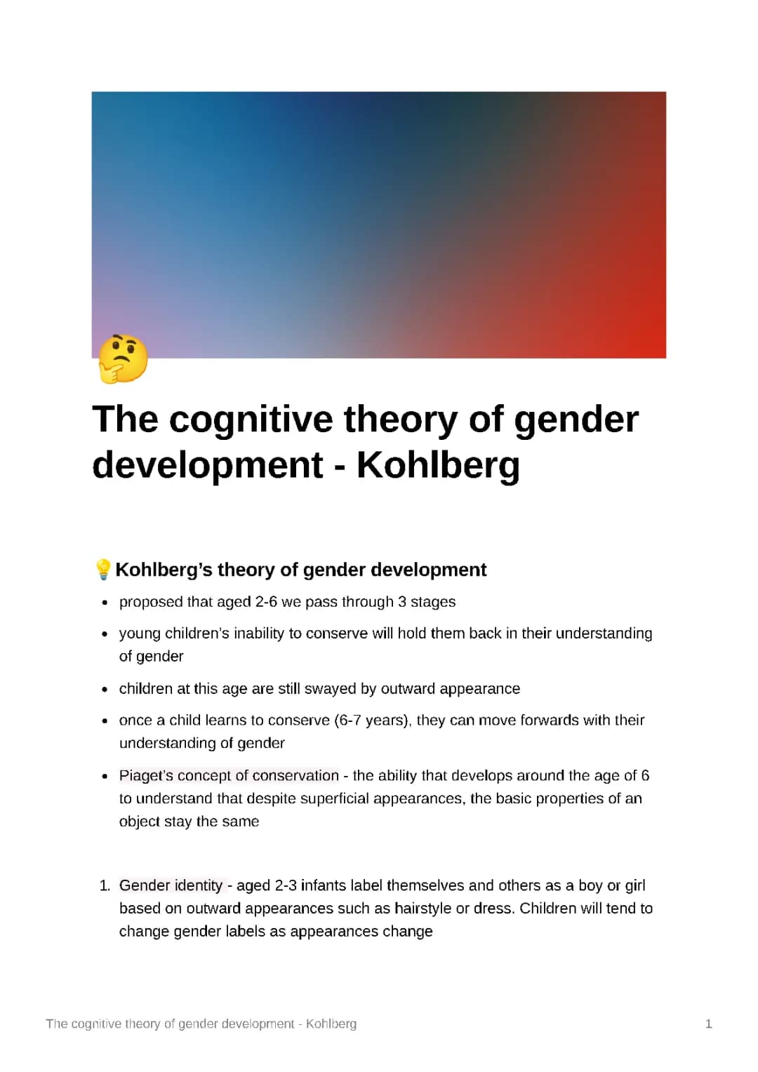 How Kids Learn About Gender: Kohlberg's and Piaget's Ideas