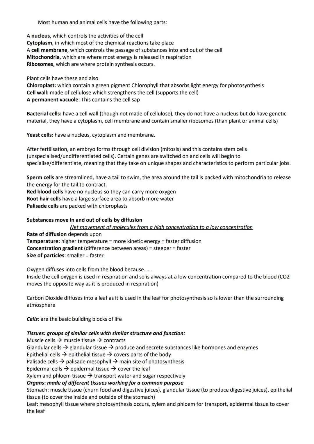 revise
with
harry
GCSE AQA
Biology Paper 1 & Paper 2
Year 11 revision: When looking at the following questions tick answer you are 100%
sure