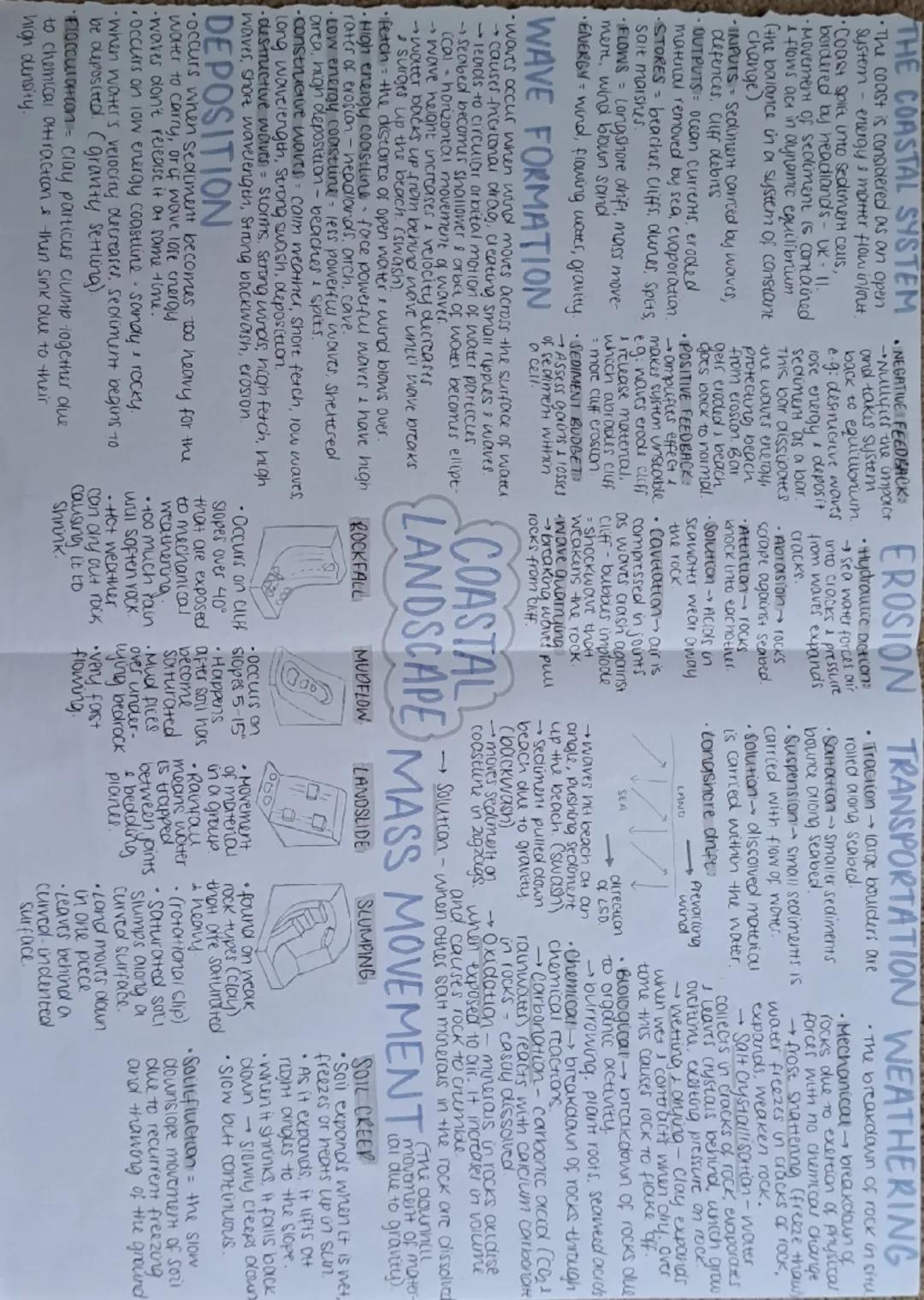 THE COASTAL SYSTEM
•The coast is considered as an open
System energy & matter flow in/out.
Coast spiel into sediment cells,
bordered by head