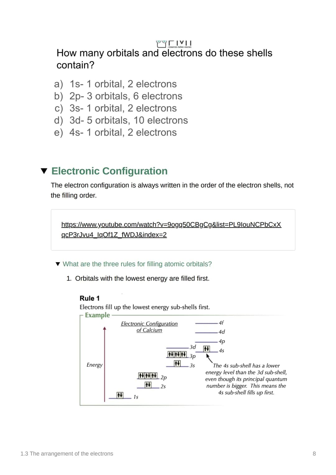 1.3 The arrangement of the
electrons
Covered In class? Done
> > > >
Anki
Notes
To Do List:
✔ Add and Use Specification Reference
✔ Add class