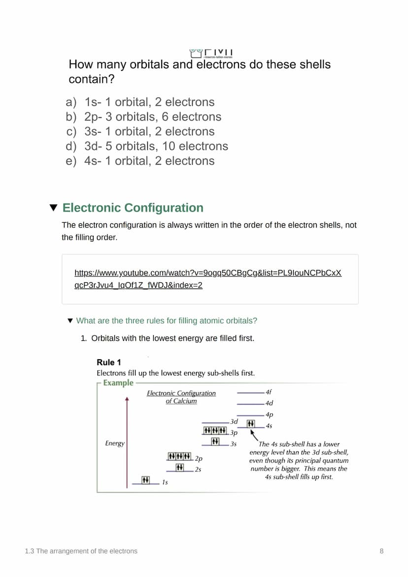 1.3 The arrangement of the
electrons
Covered In class? Done
> > > >
Anki
Notes
To Do List:
✔ Add and Use Specification Reference
✔ Add class