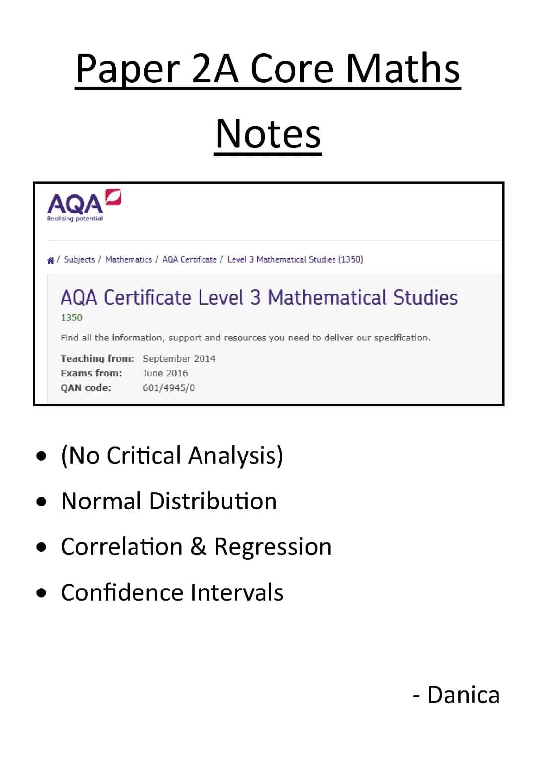 What is Normal Distribution in AQA Core Maths?