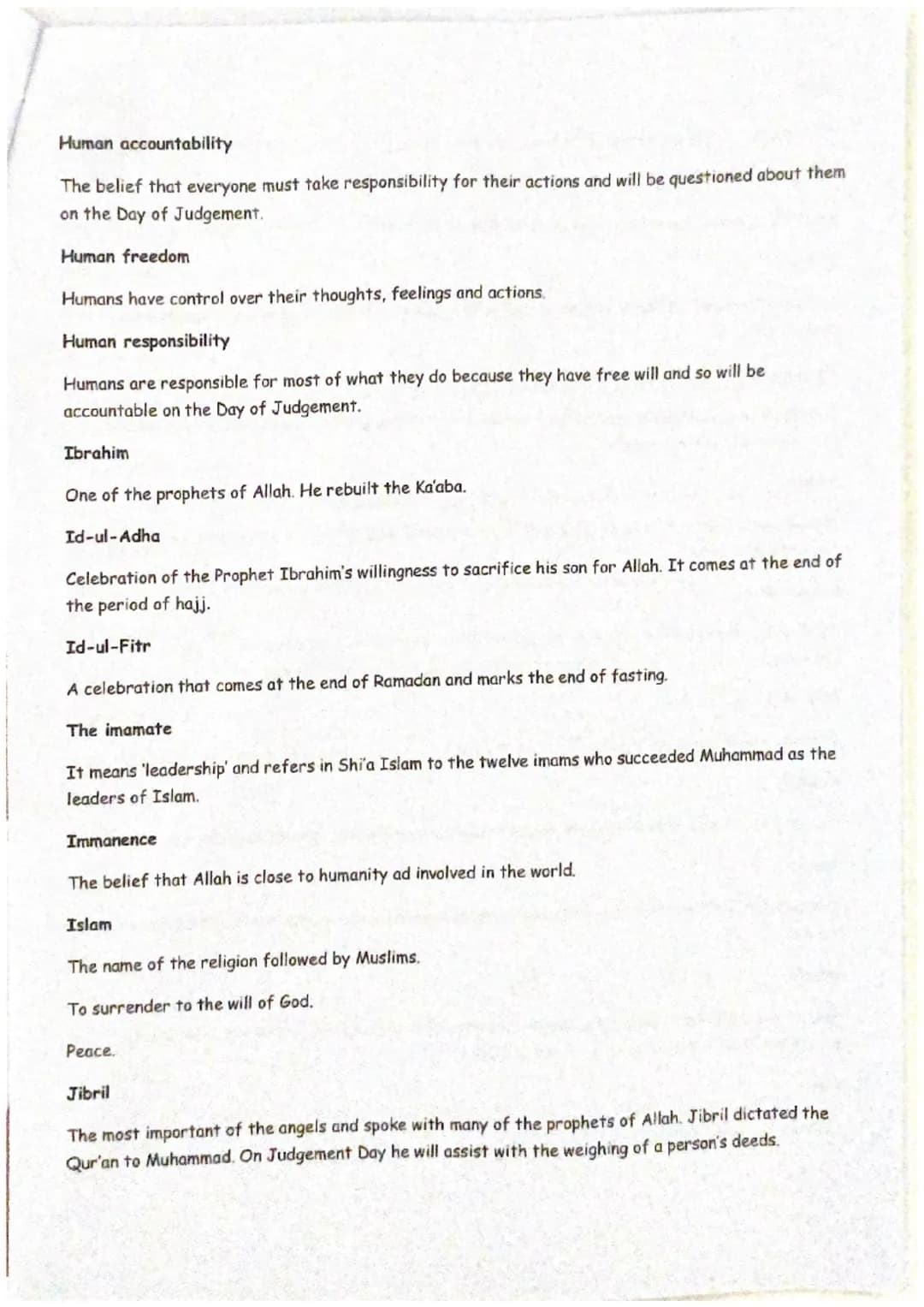 Revision booklet
RELIGIOUS
EDUCATION AQA
GCSE RE
PAPER 1
• ISLAMIC BELIEFS
וה Islamic beliefs
Main concept
The Oneness of God
and the suprem